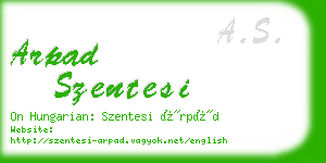 arpad szentesi business card